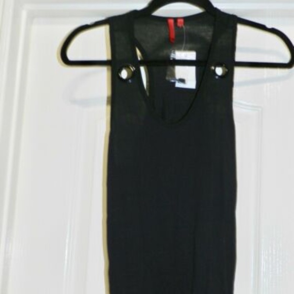 Long Racerback Black top NWT 5/48 - Picture 1 of 6